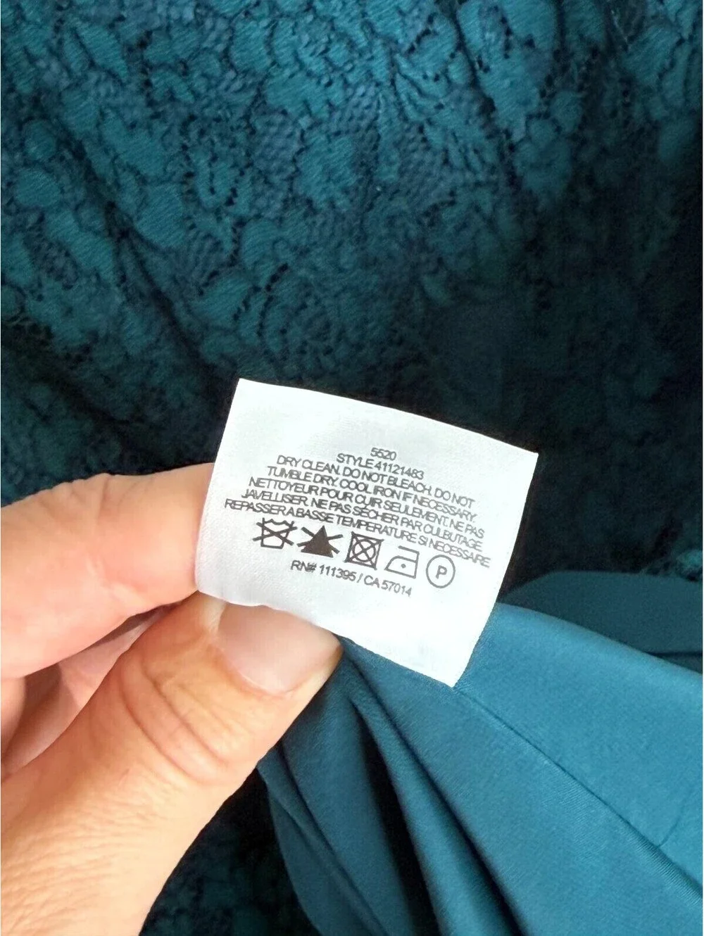 Tory Burch Teal Lace Cocktail Dress 8 Silk Ruffle Puff Sleeve